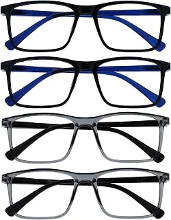 OPULIZE Ink Pack 4 Short Distance Glasses Myopia Large Black Grey Men Women MMMM4-17 -1.50