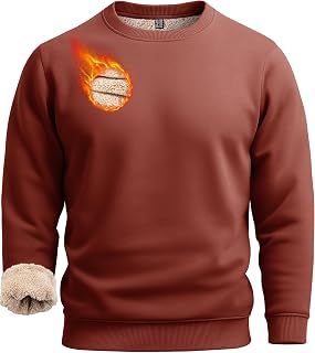 Boladeci Men's Sweatshirt Sherpa Lined Heavyweight Fleece Pullover