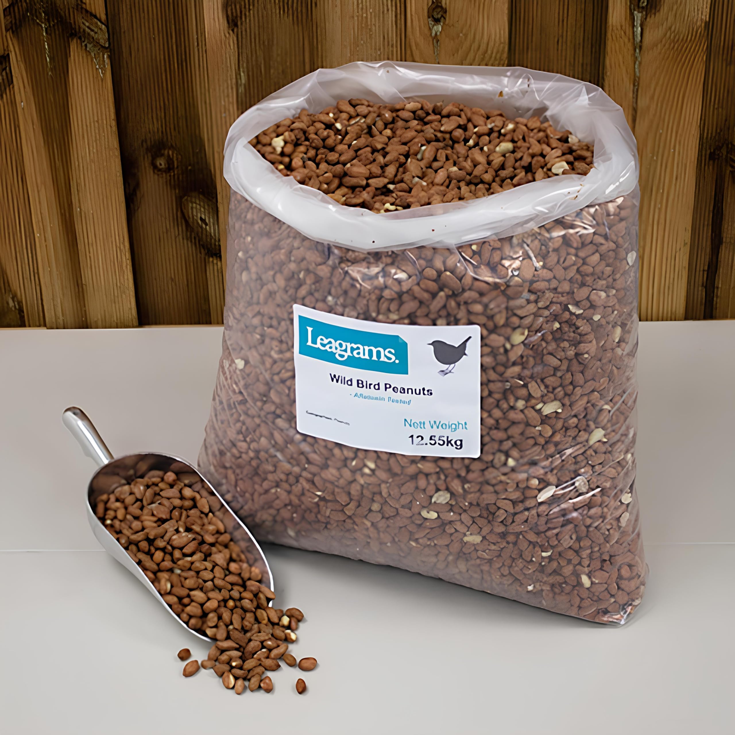 Leagrams Standard Peanuts for Wild Birds, Aflatoxin Tested, High-Energy Whole Pe