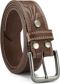 CHAOREN Mens Belts Casual for Jeans - Full-Grain Leather, Durable Cowhide