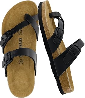 CUSHIONAIRE Women's Luna Cork Footbed Sandal with +Comfort
