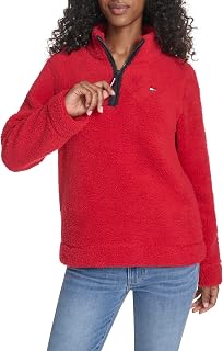 Tommy Hilfiger Sherpa 1/4-zip Pullover Jacket Sherpa Jacket with 1/4 Zip for Women Women