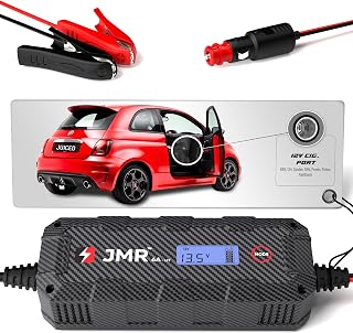 JMR Battery Charger for Abarth 695 124 Spider 595 Point Pulse Fastback All Models Charge Maintainer Conditioner (Add Lithium Mode)
