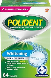 Polident Whitening Denture Cleanser Tablet (Packaging May Vary)