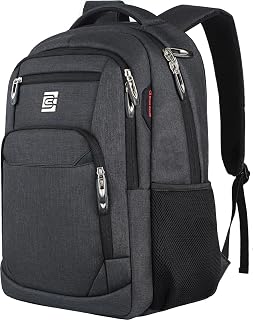 Volher Laptop Backpack,Business Travel Anti Theft Slim College Backpack | Water Resistant Durable Computer Bag Gift for Women & Men Fits 15.6 Inch Laptop and Notebook - Black