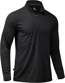 Obla Golf Quarter Zip Pullover for Men Mock Neck Sweatshirt Lightweight Sun Protection Men's Long Sleeve Golf Shirt