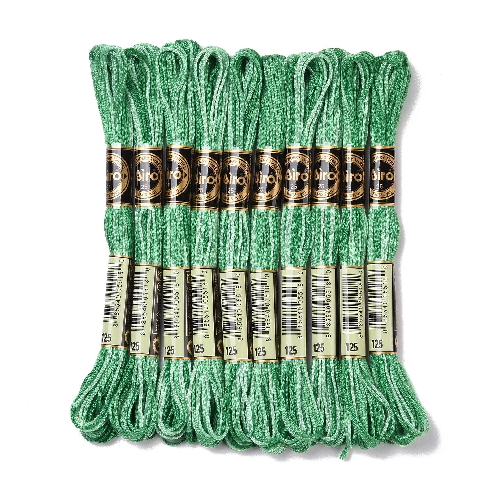 10 Skeins 8M Polyester Embroidery Floss 6 Ply Floss for DIY Crafts Hand Sewing K