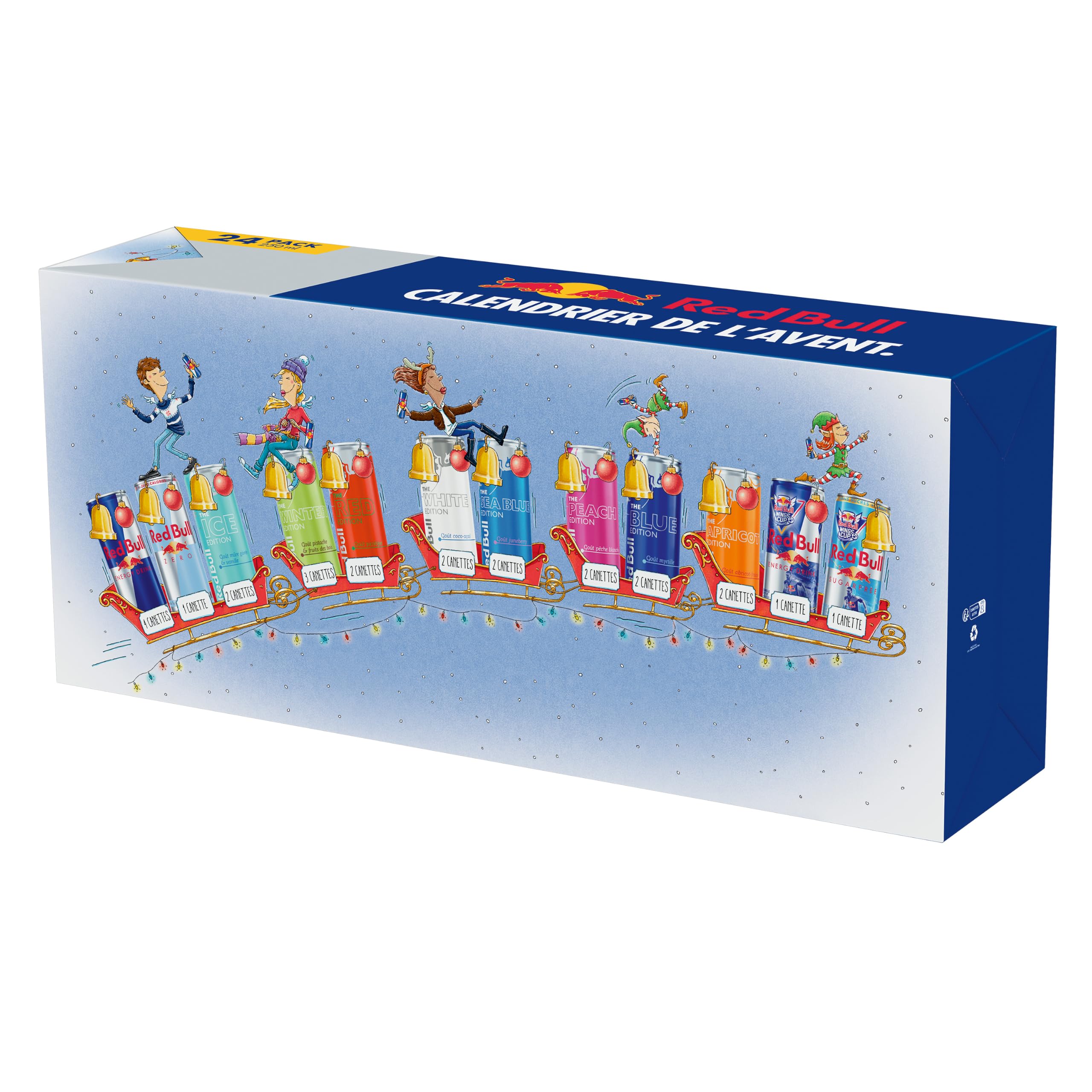 Red Bull, Calendrier de l'avent 2026, saveurs assorties, 24x250ml