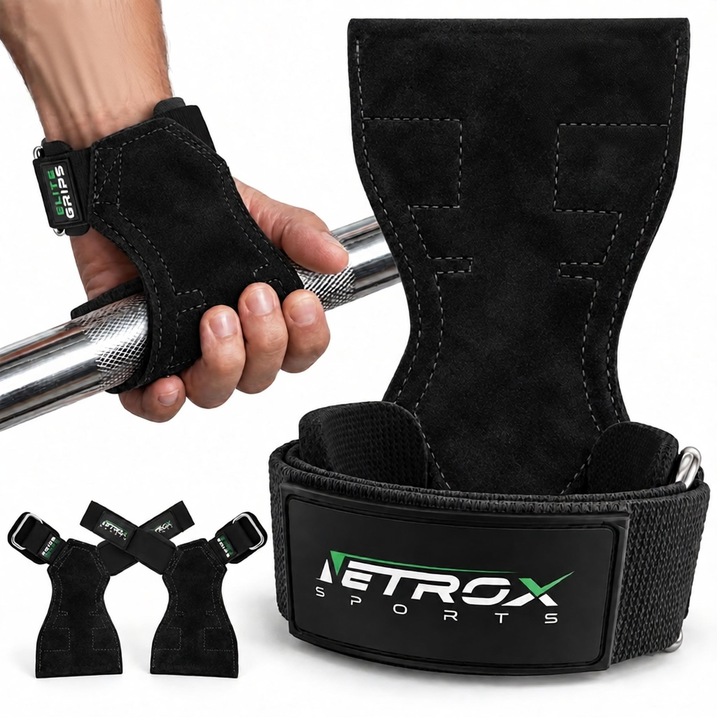 Netrox NetroxSports - Elite Grips Fast Traction Aids for Strength Training - Gen
