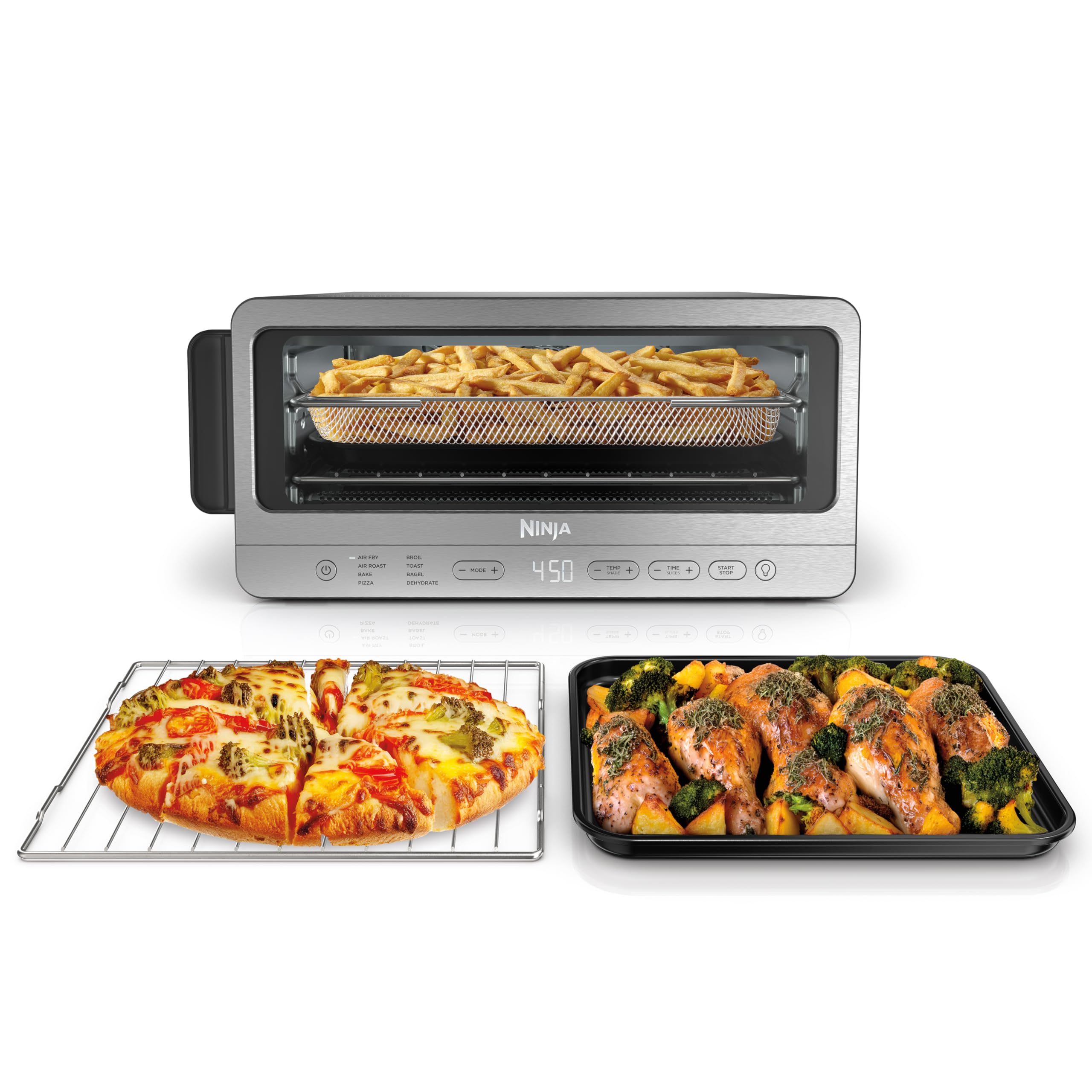 Ninja Flip Toaster Oven & Air Fryer, 8-in-1, Stainless Steel, SP151 | Air fry, b