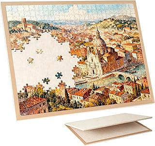 Piecevana Jigsaw Puzzle Board for 1000 Pieces | Foldable Puzzle Board, 29.84" x 21.96" Felt Display Board for Adults Mom Dad