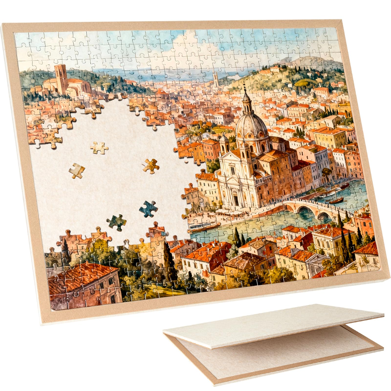 Piecevana Jigsaw Puzzle Board for 1000 Pieces | Foldable Puzzle Board, 29.84" x 