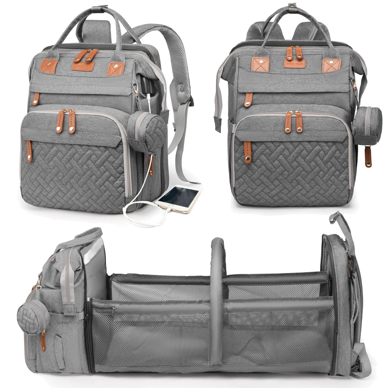 Astro alan Baby Diaper Bag with Changing Station, Waterproof Diaper Bag Backpack