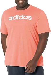adidas Men's Essentials Single Jersey Linear Embroidered Logo Tee Short Sleeve T-Shirt (Pack of 1)