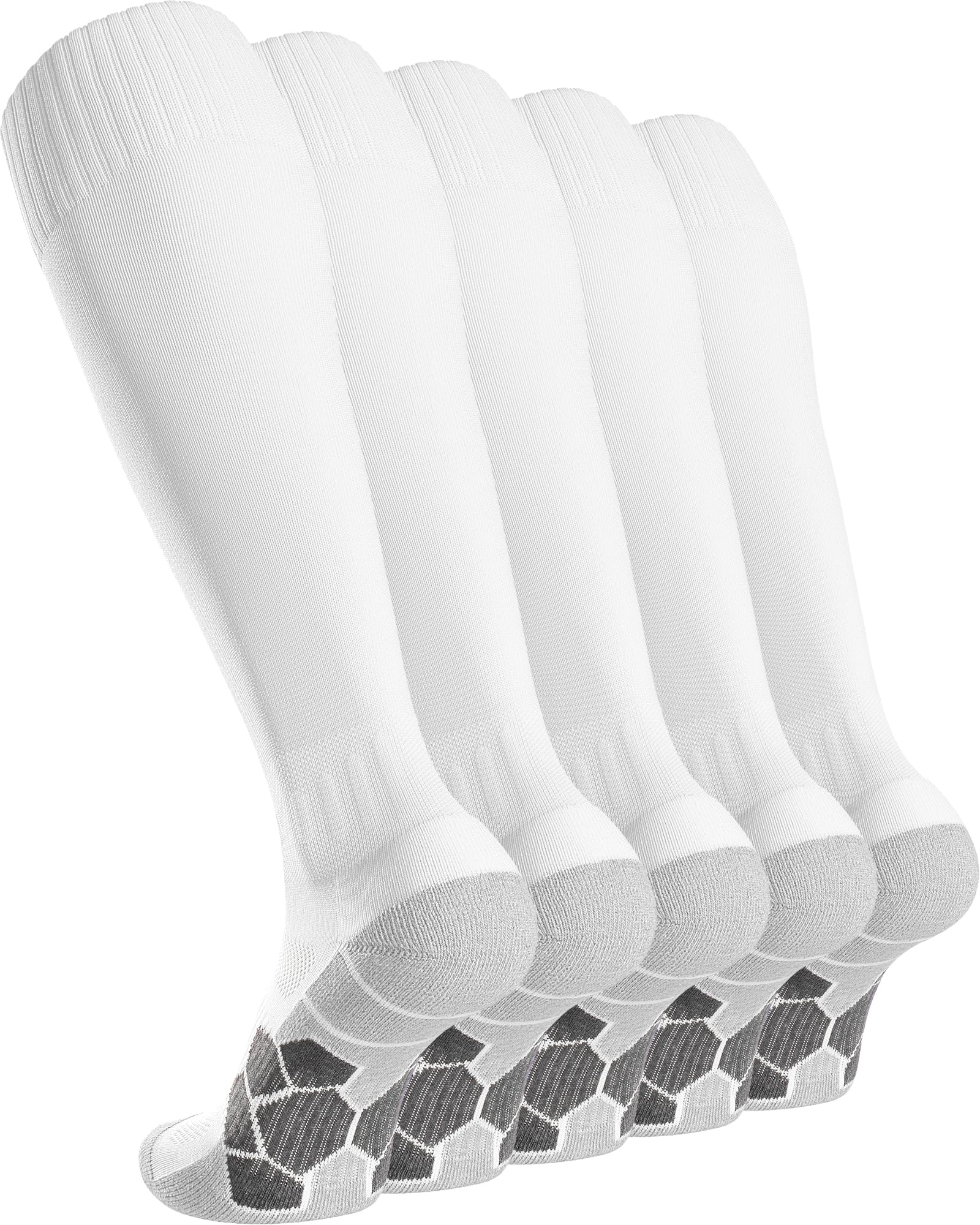 APTESOL Knee-Length Football Socks (3/5 Pairs) Children Youth Adults Long Sports