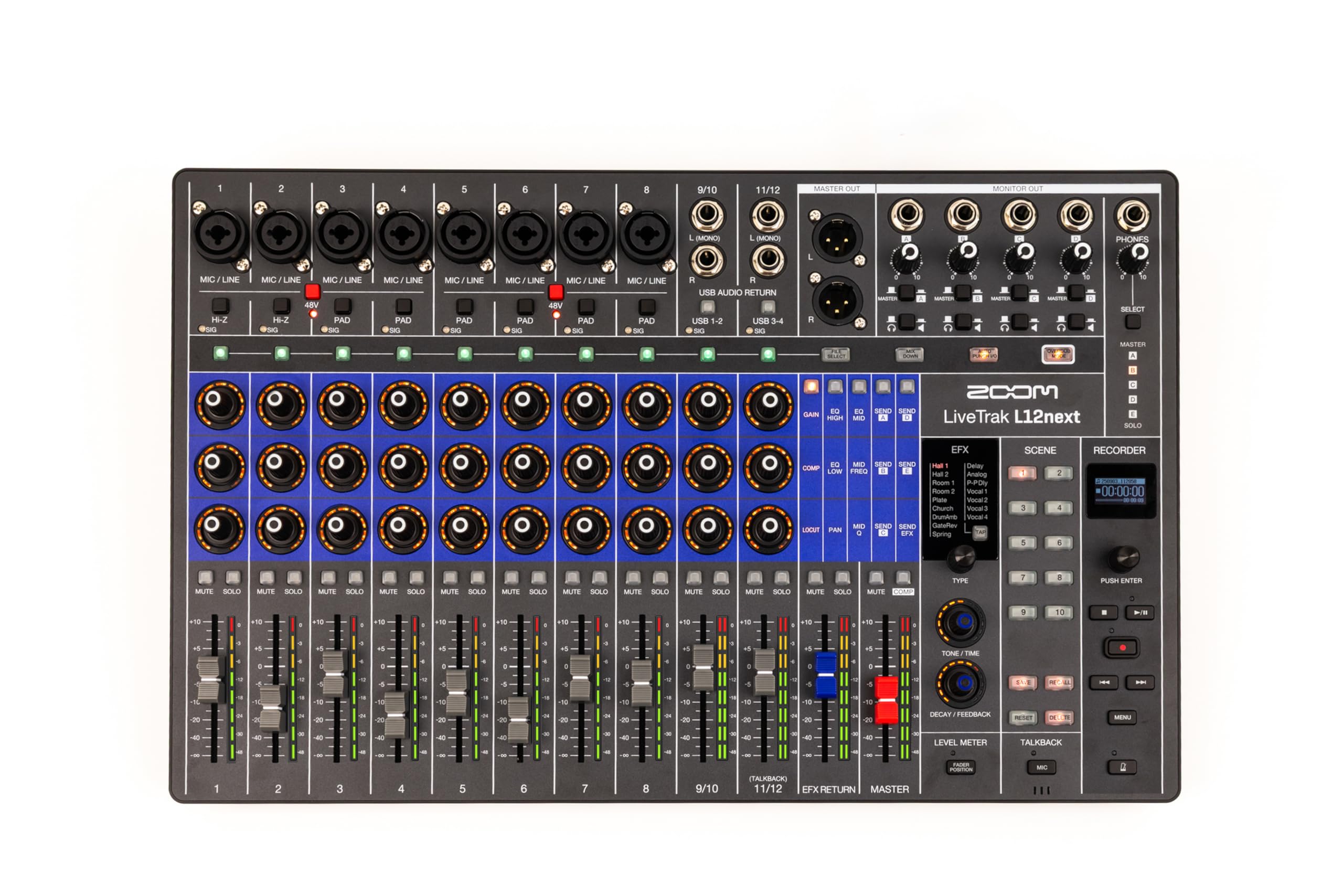 Zoom LiveTrak L12next Mixer/Recorder for Musicians with 12 Channels | Clip-Free 