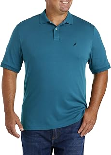 Nautica Mens Classic Fit Short Sleeve Solid Soft Cotton Polo Shirt