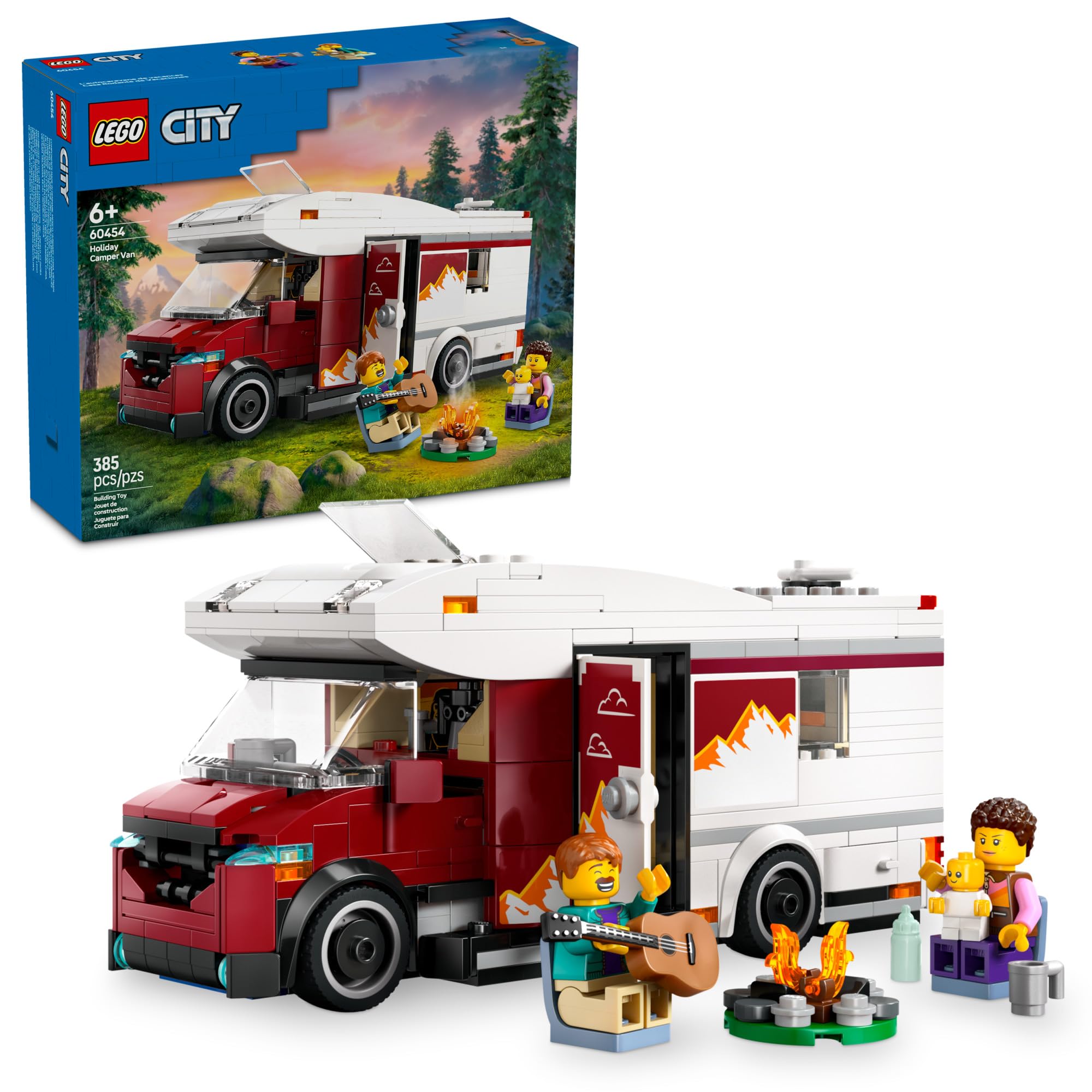 LEGO City Holiday Adventure Camper Van Building Toy Set - Vacation Toy for Kids,