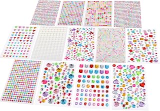 4234PCS Gem Stickers, Self-Adhesive Jewel Stickers for Crafts, Acrylic Rhinestone Stickers for Scrapbooking, Card Making, DIY Crafts, Parties, or Face Painting