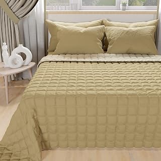 PETTI Artigiani Italiani - Single Quilt, Single Quilt, Double Sided Quilt, Spring Quilt, Taupe Mud, 100% Made in Italy