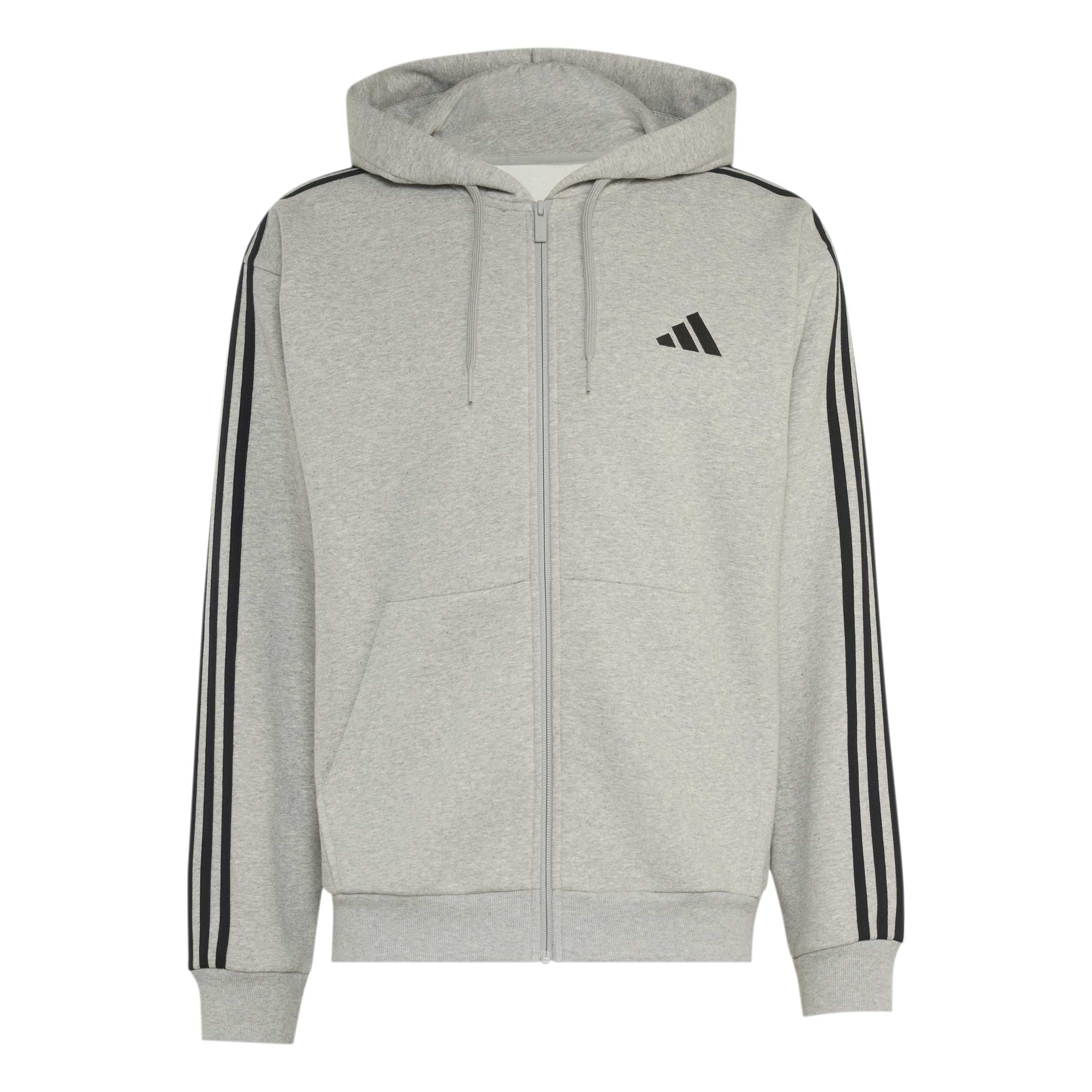Adidas Essentials 3-Stripes Fleece Full-Zip Hoodie Men's Hooded Sweatshirt (Pack