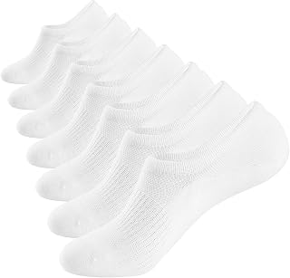 WANDER No Show Socks Mens 7 Pair Thin Non Slip Invisible Cotton Durable Sox