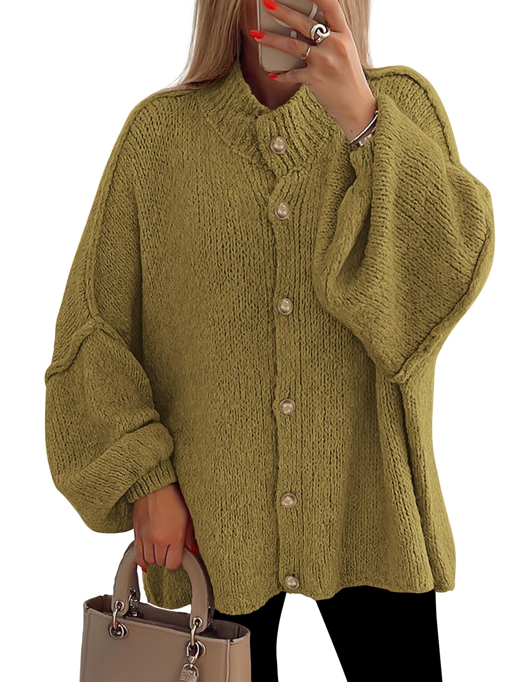 PRETTYGARDEN Women's Oversized Chunky Cardigan Sweaters
