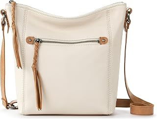 The Sak Ashland Leather Crossbody Purse - Zipper Closure & Adjustable Strap