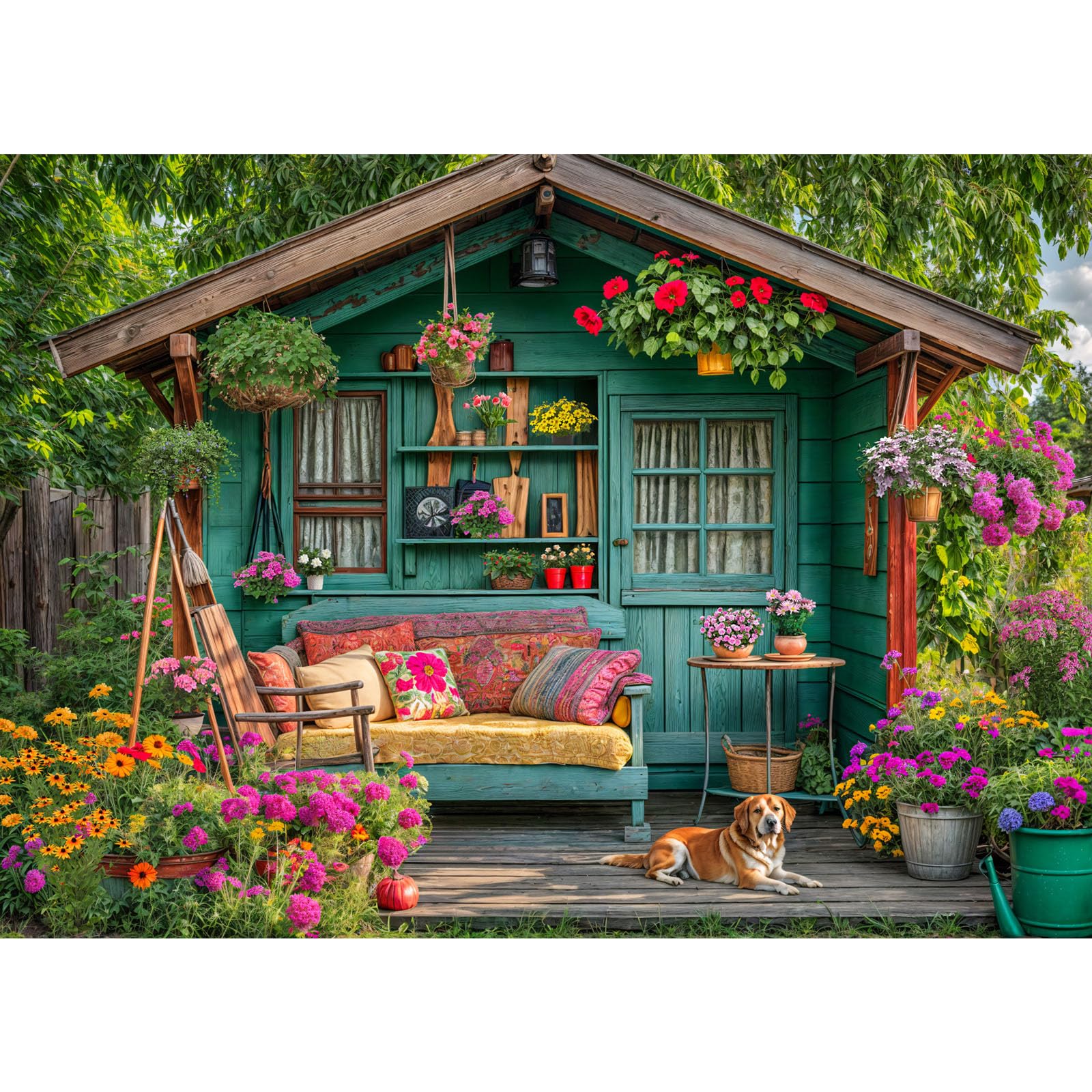 1000 Piece Puzzle for Adults, Flower House Jigsaw Puzzles,  Family Game | Christ