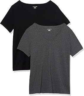 Amazon Essentials Women's Plus Size V-Neck Short Sleeve T-Shirt