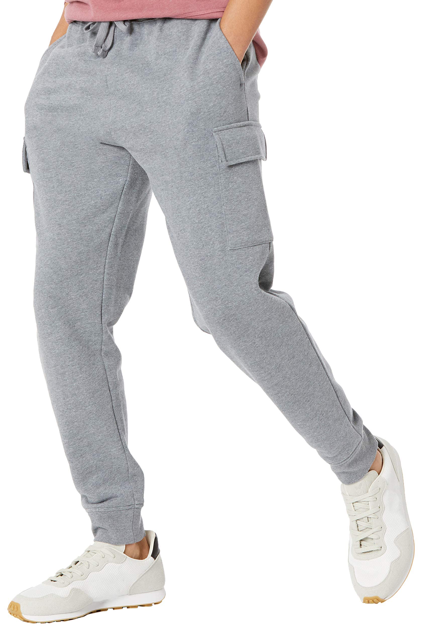 Amazon Essentials Men's Relaxed Fit Cargo Fleece Jogger Sweatpants with Drawstri