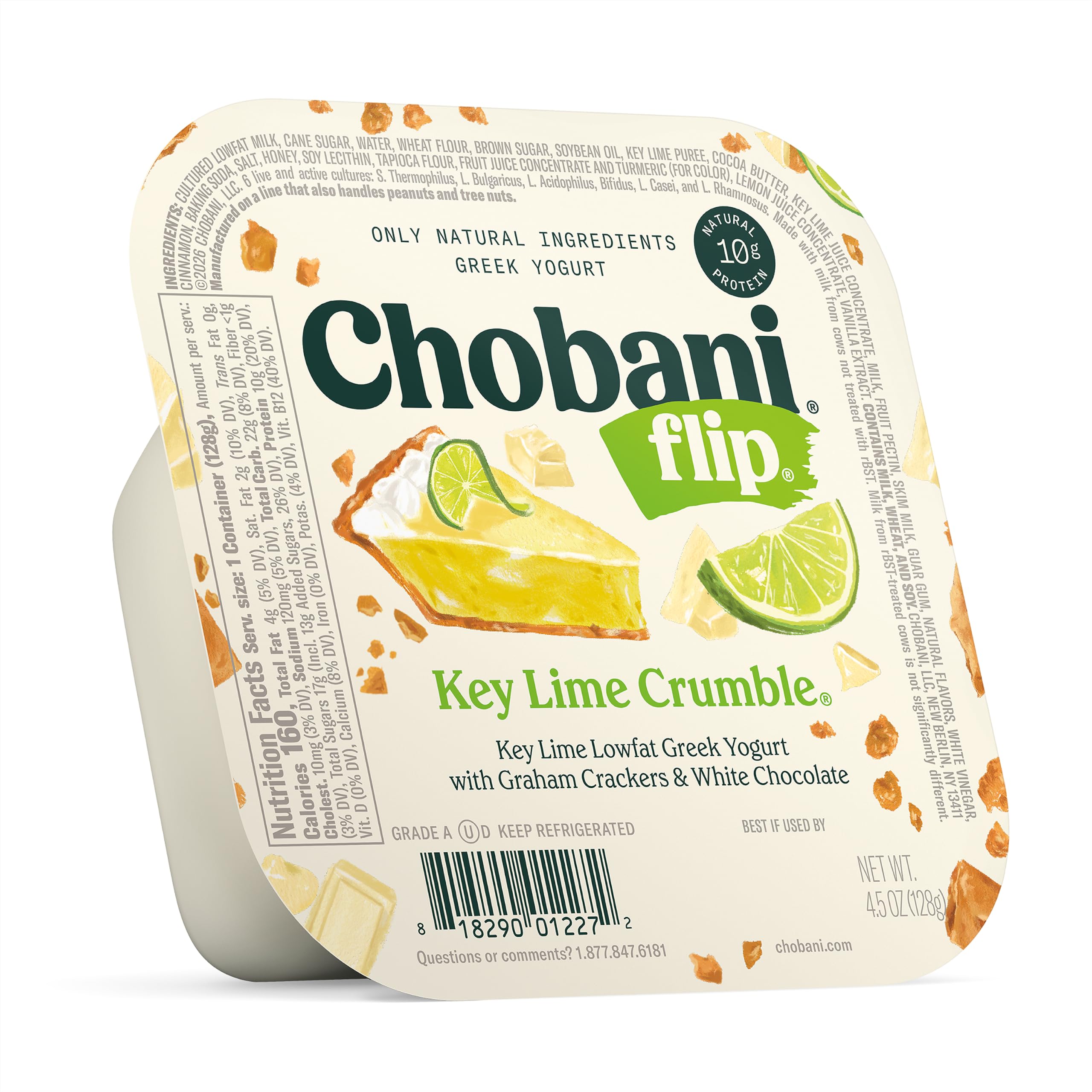Chobani Flip Low-fat Greek Yogurt, Key Lime Crumble 4.5oz