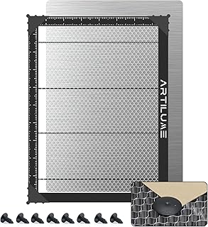Artilume Honeycomb Laser Bed 15.7"x11.8" / 400x300mm for Laser Engraver, Heat-Resistant Laser Work Table with Measuring Scale, Desktop Protection for Artilume T1 U1 and Other Machines
