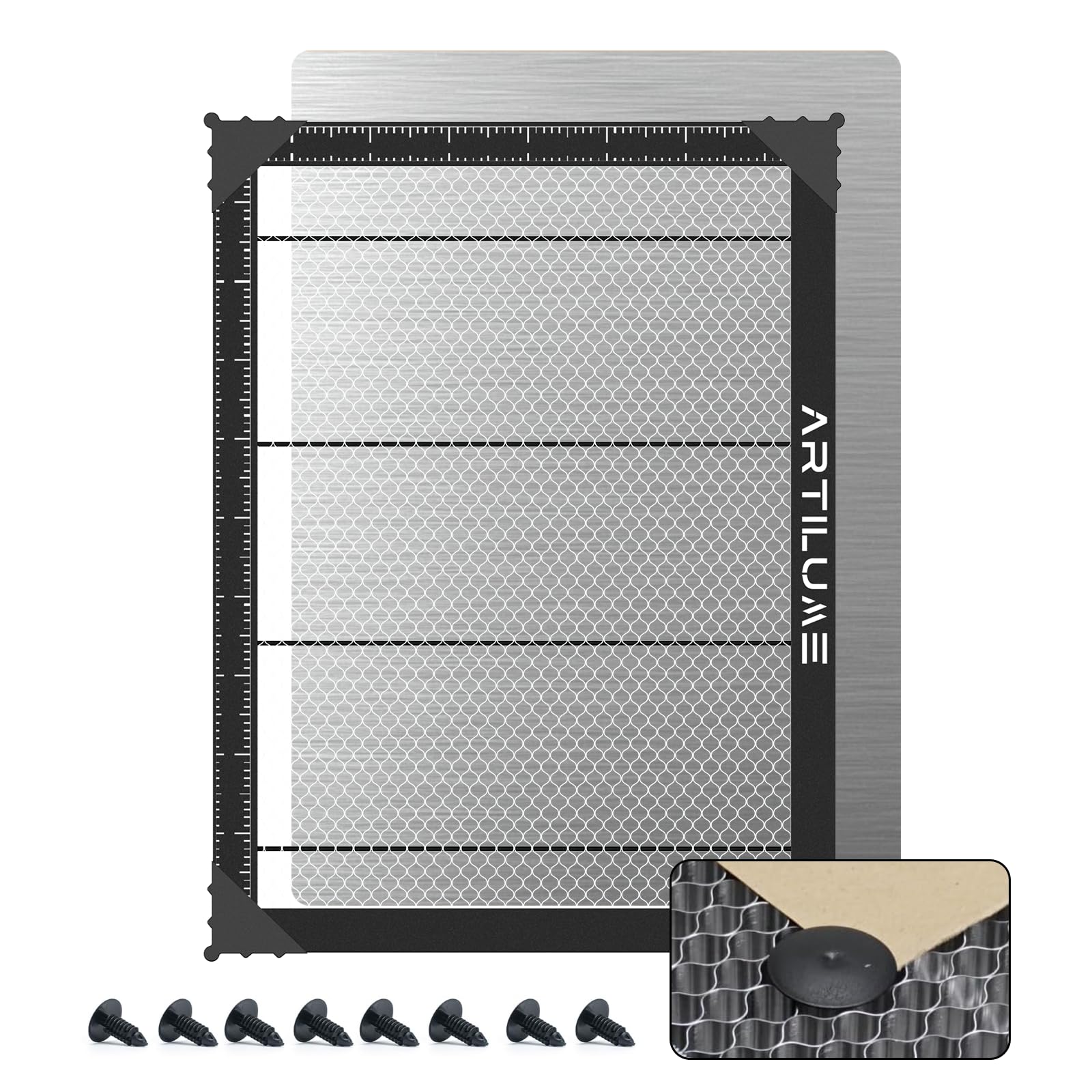 Artilume Honeycomb Laser Bed 15.7"x11.8" / 400x300mm for Laser Engraver, Heat-Re