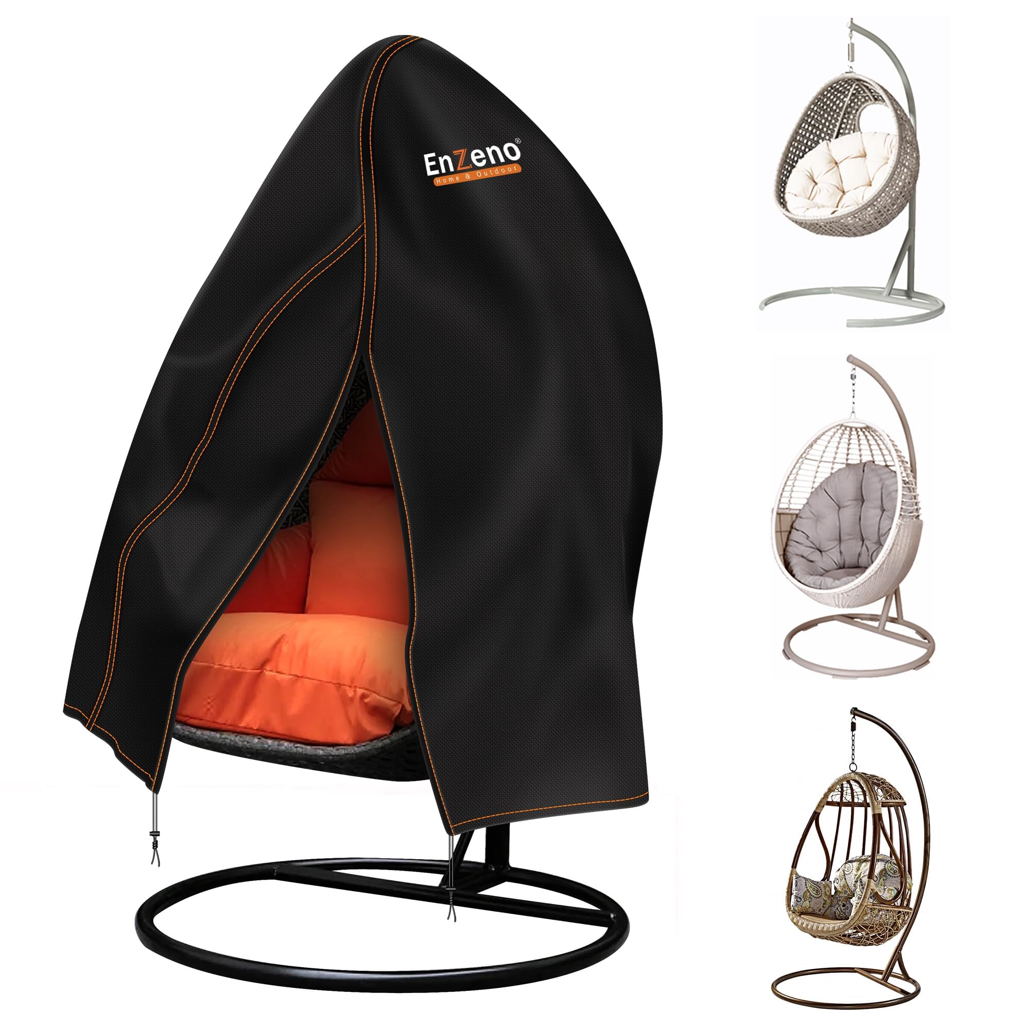 Enzeno Patio Hanging Egg Chair Cover Waterproof Outdoor Swing Chair Covers | Sin