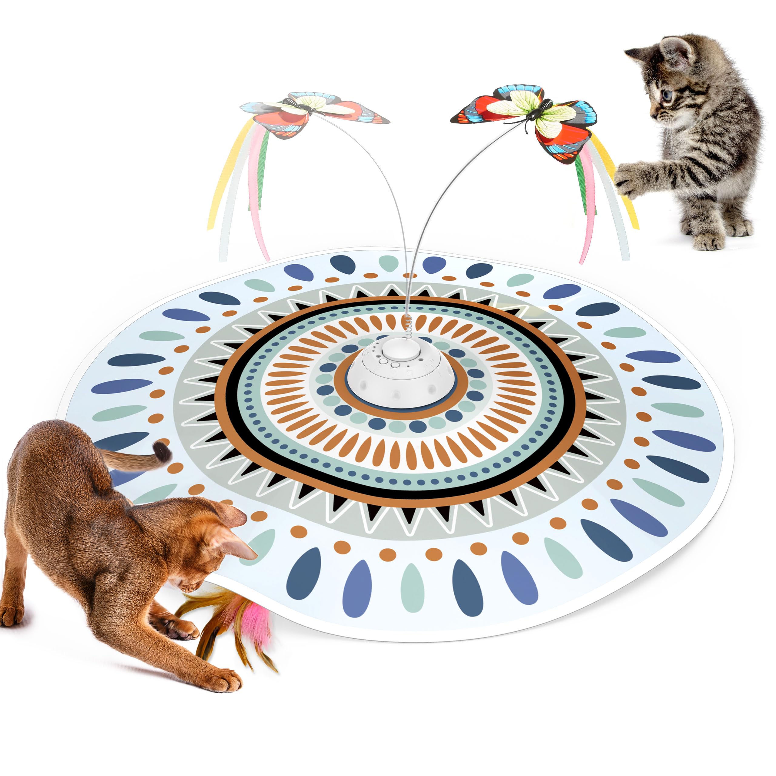 Potaroma Cat Toys Chargeable, 3in1 Hide and Seek for Kittens, Interactive Automa