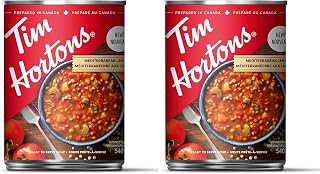 Tim Hortons Mediterranean Lentil Soup, Ready-to-Serve, 540ml Can (Pack of 2)