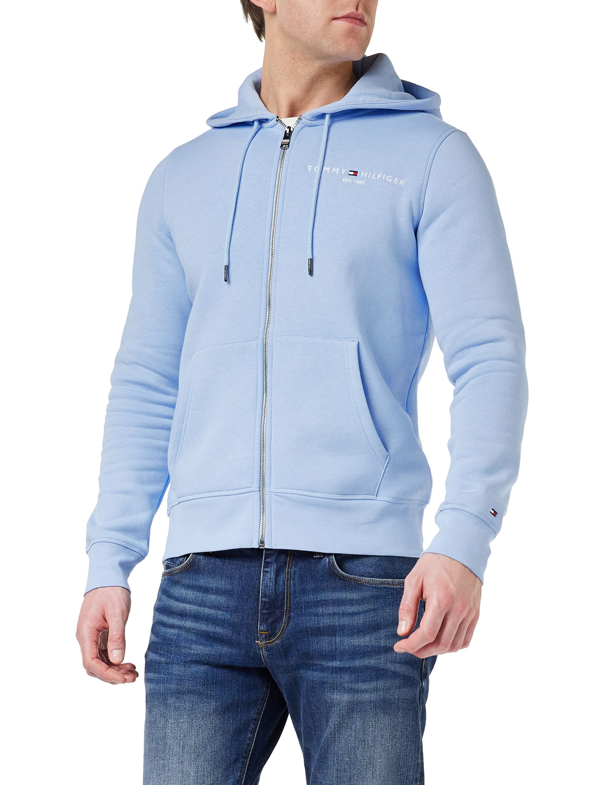 Tommy Hilfiger Mix Media Men's Hooded Zip Through Quilted Jacket