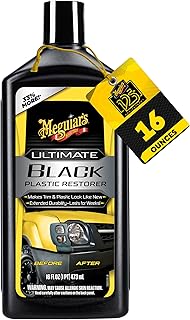 Meguiar's Ultimate Black Plastic Restorer, 16 Oz | Easy-to-Use Spray Wax for Car Detailing with the Superior Protective Power of Advanced SiO2 Hybrid Barrier Technology