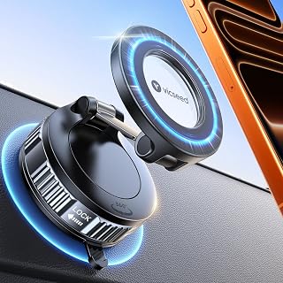 VICSEED for MagSafe Car Mount 55+KG Strongest Suction Phone Holder for Cars | [3800gf Max Magnetic] Car Phone Holder [360° Rotating] Dashboard Windscreen Phone Holder for iPhone 18 Pro Max etc., Samsung