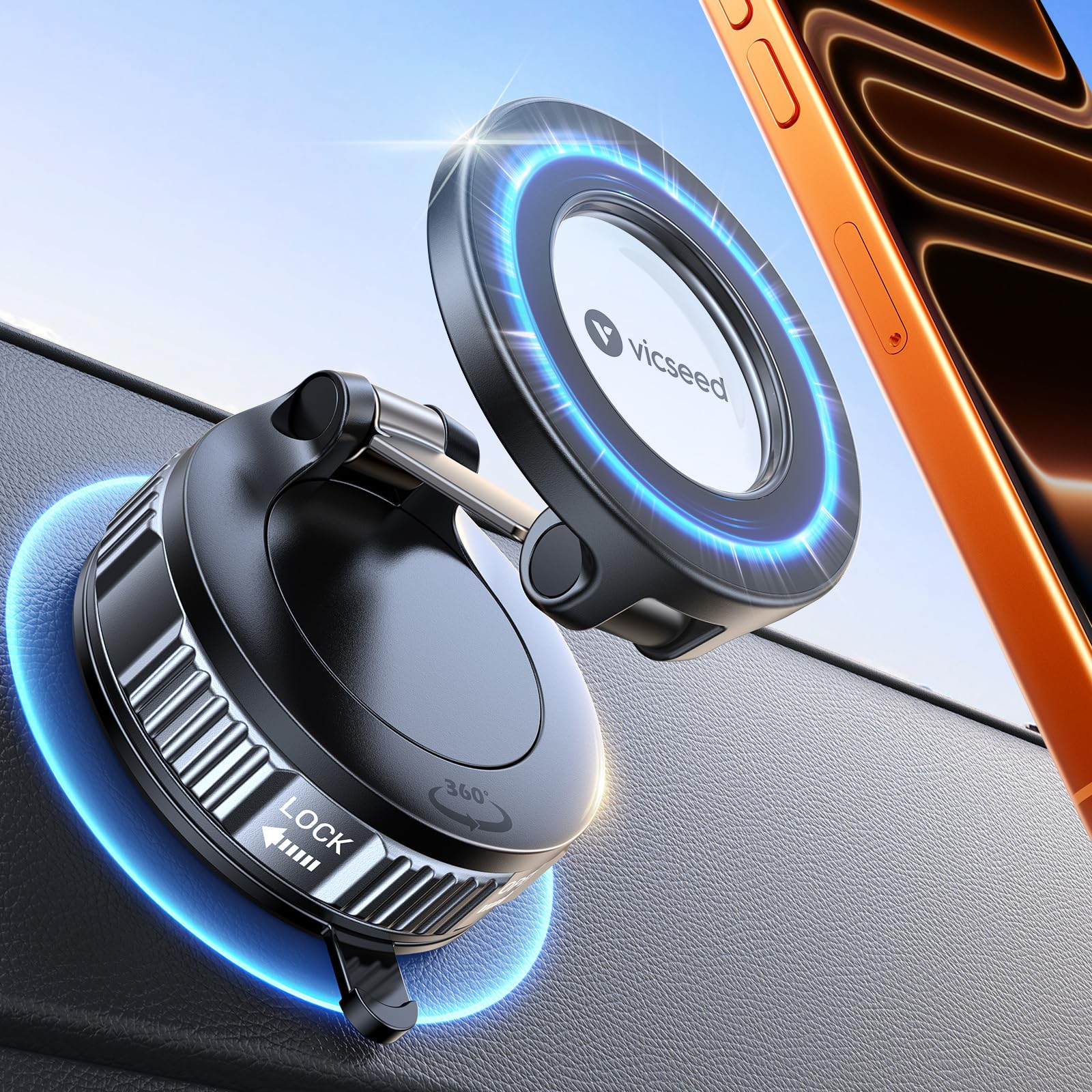 VICSEED for MagSafe Car Mount 55+KG Strongest Suction Phone Holder for Cars | [3