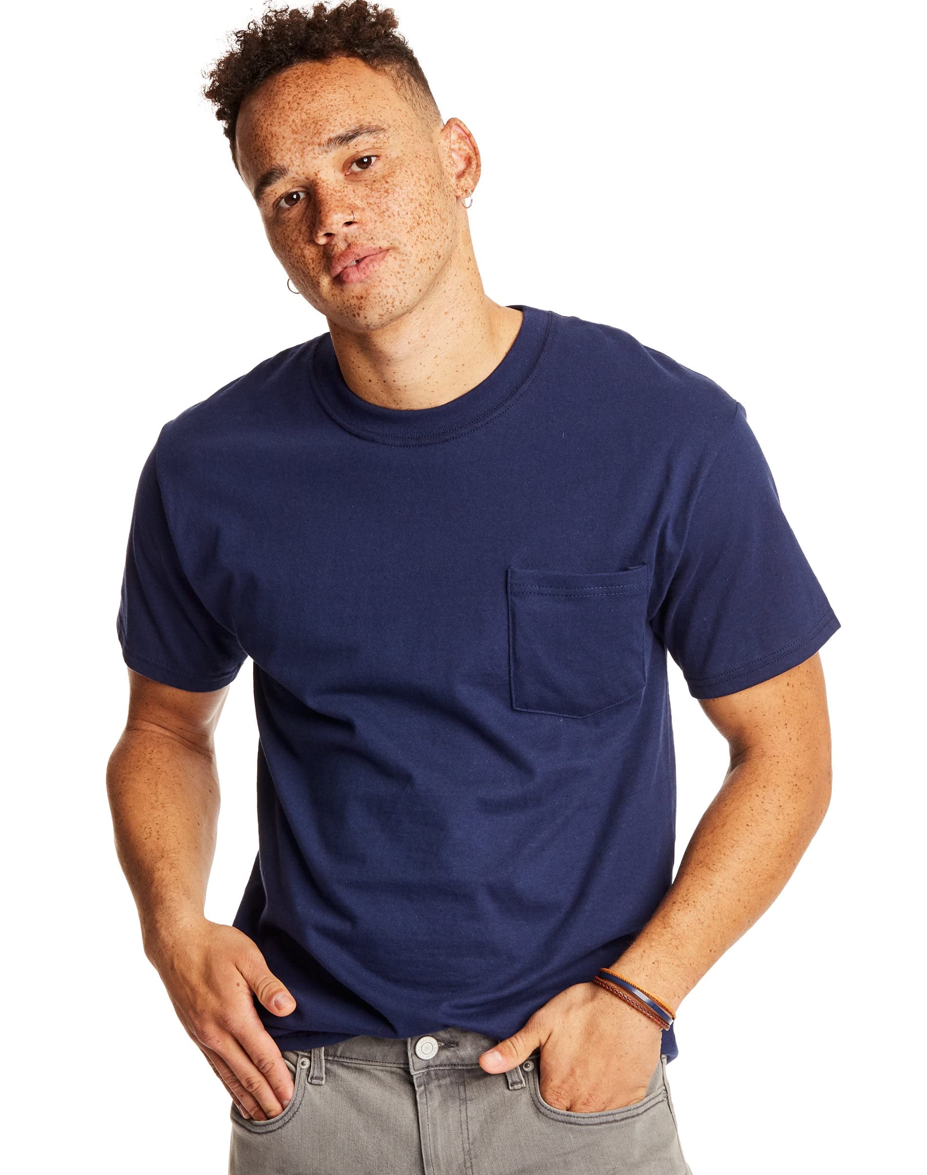 Hanes Men's Short Sleeve Pocket Beefy-T 2 Pack