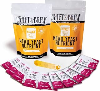 Craft A Brew - Mead Yeast Nutrient Bundle - Lalvin D47 Yeast - For Fermentation - Home Brewing Ingredients - Mead Making Supplies - Yields 10 Gallons