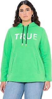 Ulla Popken Hoodie, True, Kapuze, Kordel, Taschen, Langarm Women's Sweatshirts