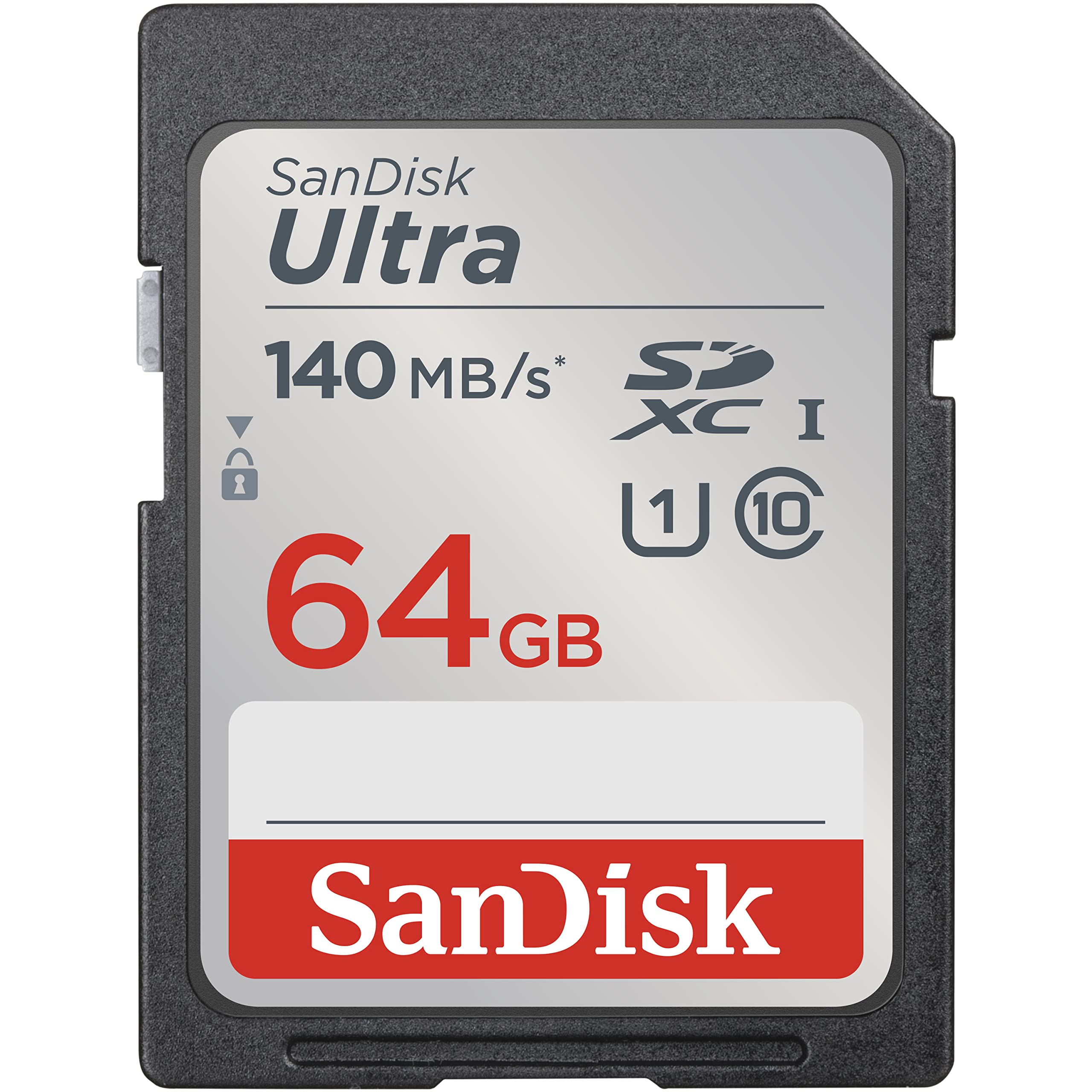 SANDISK 64GB Ultra SD Memory Card, Up to 140MB/s Read Speeds, UHS-I | U1, C10, F