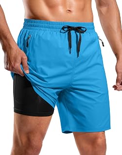 G Gradual Mens Swim Trunks with Compression Liner 7"/9" Board Shorts