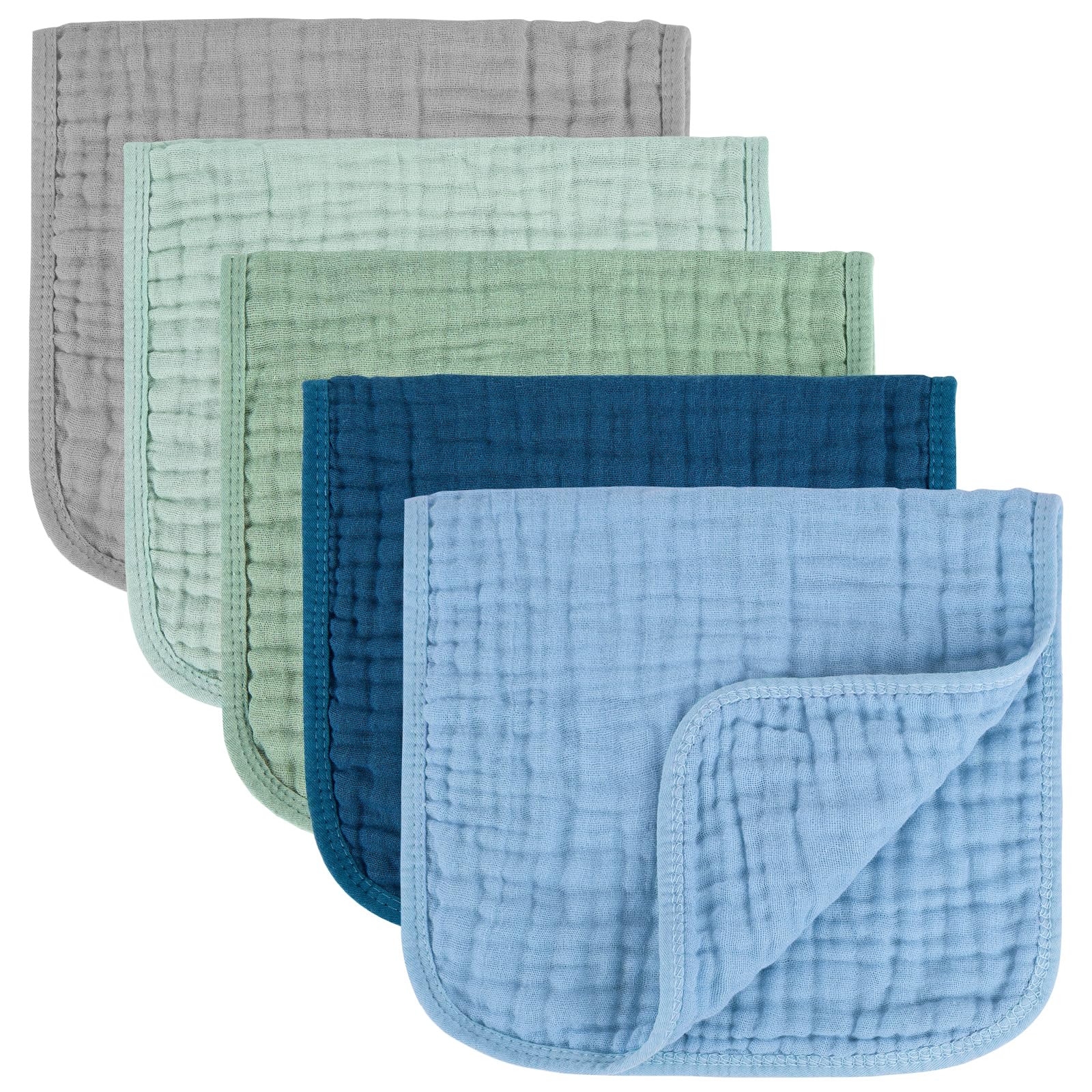 MIGIOL Baby Burp Cloths 100% Cotton Newborn Muslin Burp Cloths 10x20 inches Baby