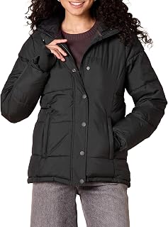 Amazon Essentials Women's Heavyweight Winter Jacket Quilted Hooded Puffer Coat