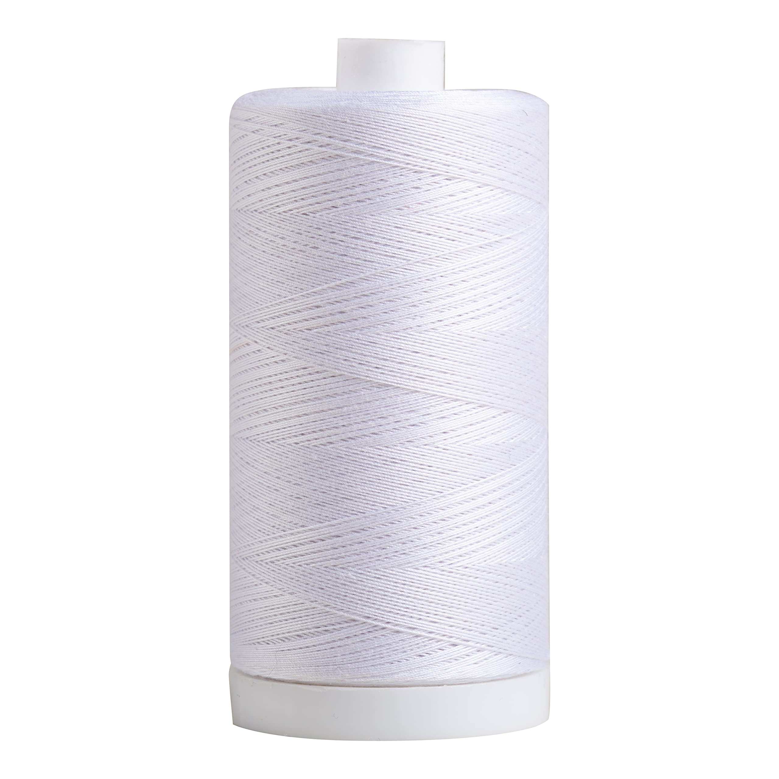 Connecting Threads White 100% Cotton Thread Spool | Large 1200 yard thread spool