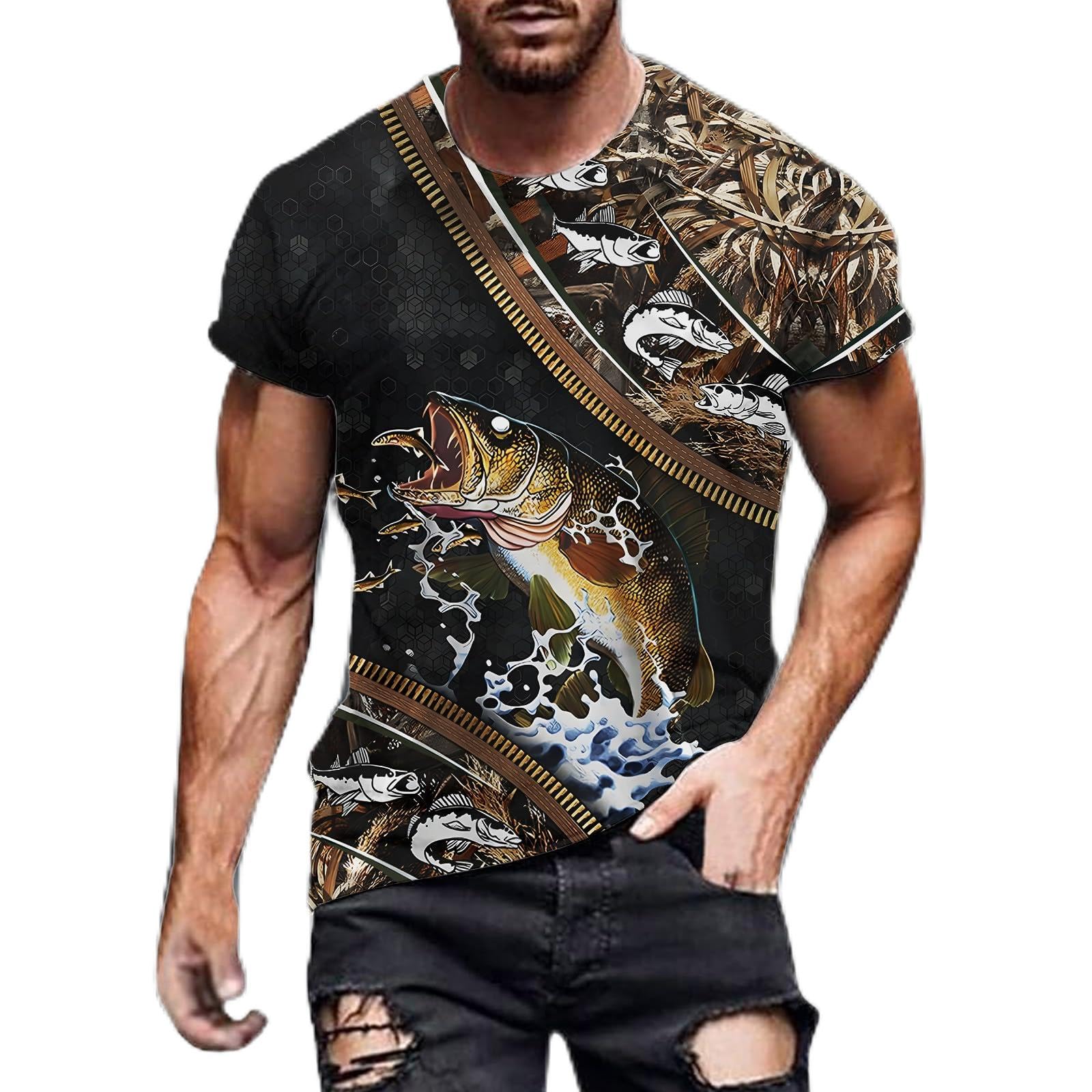 Men's Graphic T-Shirt Solar System Galaxy Print Short Sleeve Casual Crew Neck To